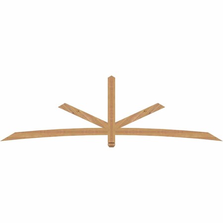Ekena Millwork Alberta Timber Gable Bracket, Western Red Cedar, 108"W x 31 1/2"H x 1 1/2"D x 3 1/2"F, 7/12 Pitch GBW108X31X0204ALB00SWR